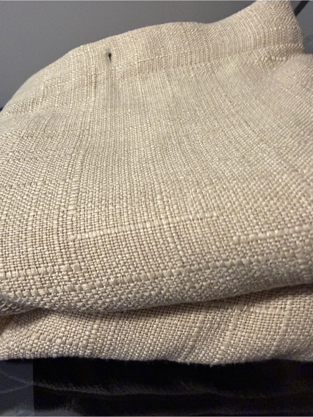 Ralph Lauren linen look beige shower curtain